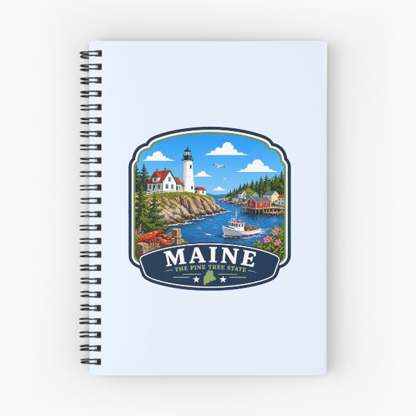 Item preview, Maine - Lighthouse Coastal Harbor designed and sold by Myra365Art.