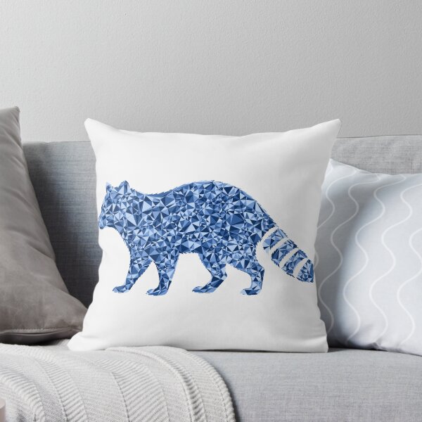 Item preview, Raccoon Blue Triangular Mosaic Silhouette Design designed and sold by DymondDesigns.