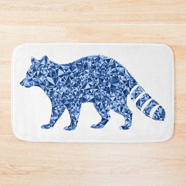 Item preview, Raccoon Blue Triangular Mosaic Silhouette Design designed and sold by DymondDesigns.