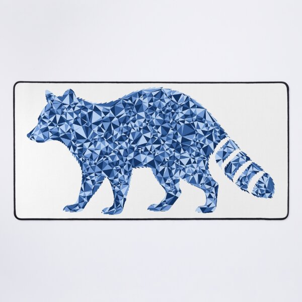 Item preview, Raccoon Blue Triangular Mosaic Silhouette Design designed and sold by DymondDesigns.