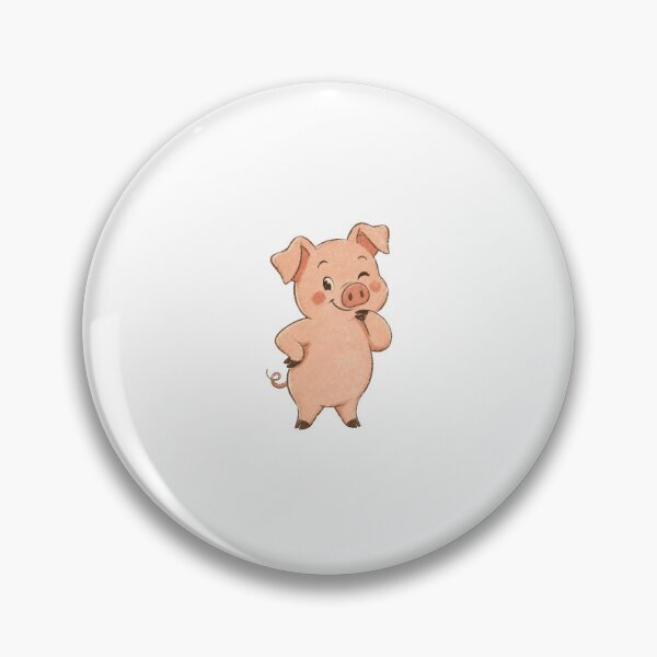 Item preview, Cute Winking Pig Cartoon Farm Animal Lover designed and sold by AntiqueImages.