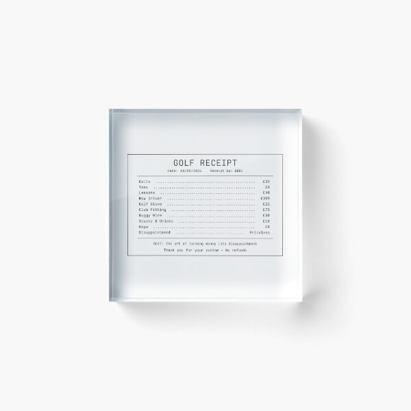 Item preview, Golf Money and Disappointment Humour Design designed and sold by RMBPrintStudio.