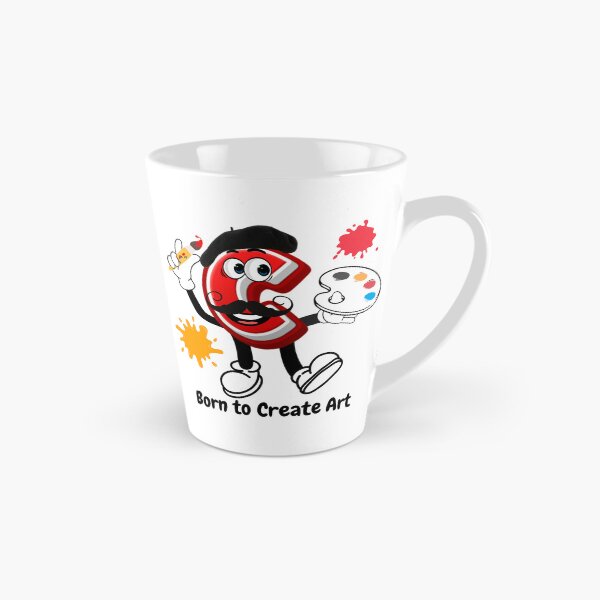 Item preview, Letter C Cute Cartoon Initial - Born To Create Art Character designed and sold by ImaginARTDesign.