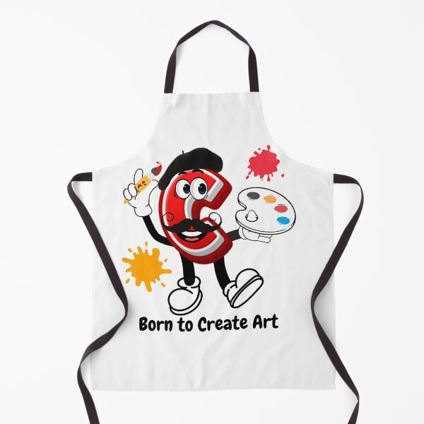 Item preview, Letter C Cute Cartoon Initial - Born To Create Art Character designed and sold by ImaginARTDesign.
