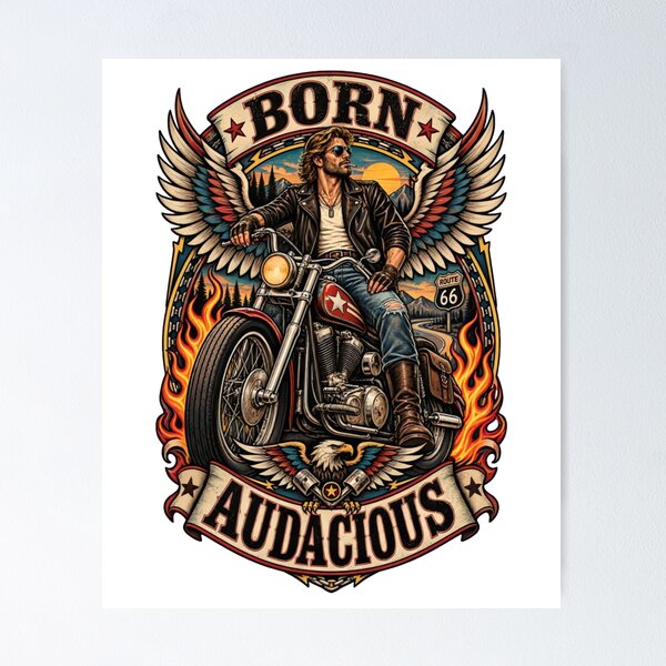 Item preview, Born Audacious Vintage Motorcycle designed and sold by urbinet.