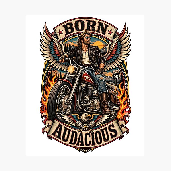 Item preview, Born Audacious Vintage Motorcycle designed and sold by urbinet.