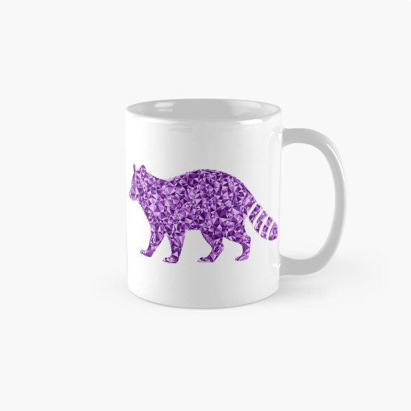 Item preview, Raccoon Purple Triangular Mosaic Silhouette Design designed and sold by DymondDesigns.