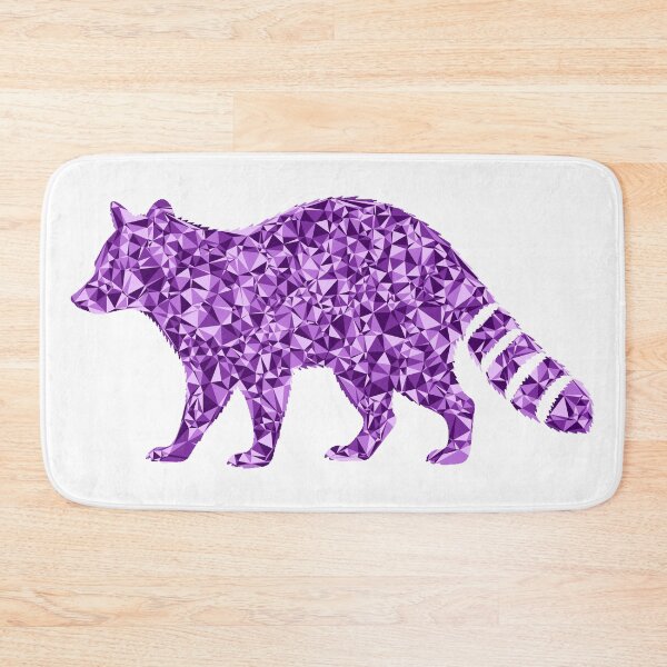 Item preview, Raccoon Purple Triangular Mosaic Silhouette Design designed and sold by DymondDesigns.
