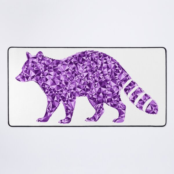 Item preview, Raccoon Purple Triangular Mosaic Silhouette Design designed and sold by DymondDesigns.