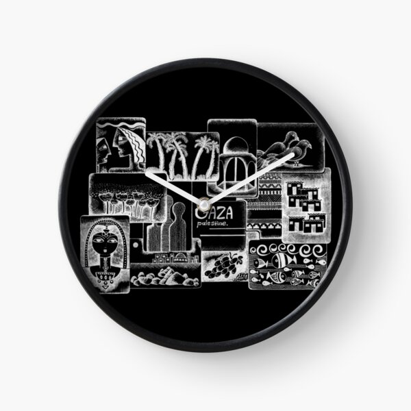Item preview, Palestine Drawing Art Gaza Collage Design -Black designed and sold by Hurriyyatee.