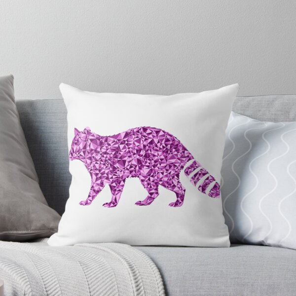 Item preview, Raccoon Pink Triangular Mosaic Silhouette Design designed and sold by DymondDesigns.