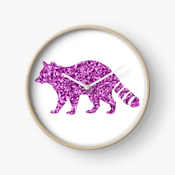 Item preview, Raccoon Pink Triangular Mosaic Silhouette Design designed and sold by DymondDesigns.