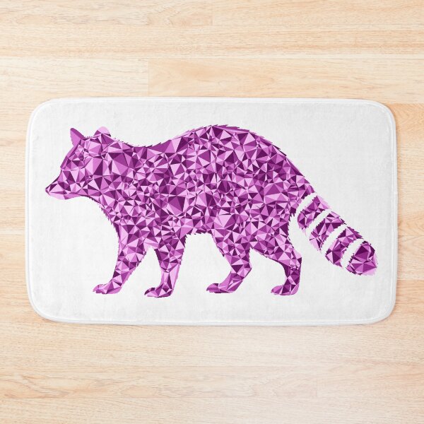 Item preview, Raccoon Pink Triangular Mosaic Silhouette Design designed and sold by DymondDesigns.