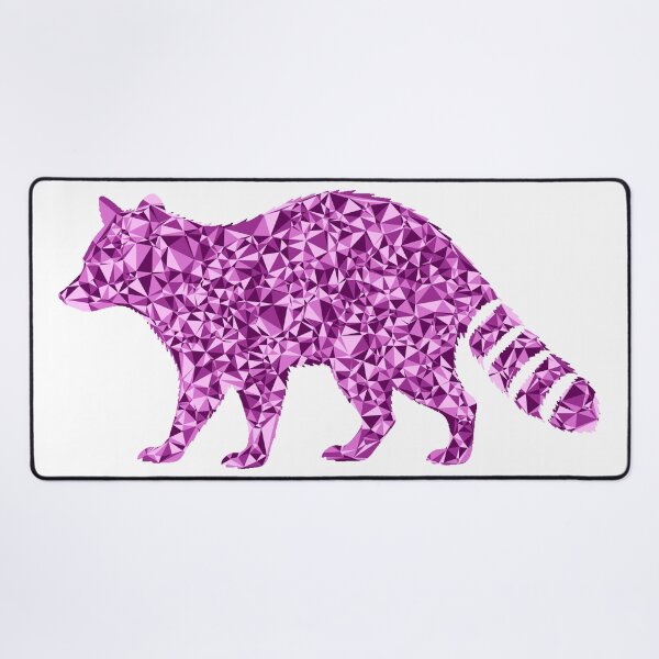 Item preview, Raccoon Pink Triangular Mosaic Silhouette Design designed and sold by DymondDesigns.