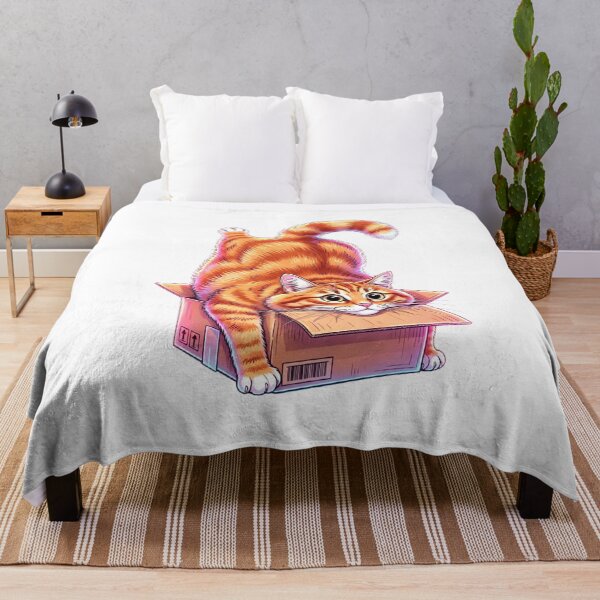 Item preview, Cute Ginger Cat Stuck in a Cardboard Box designed and sold by MyCalmDraw.