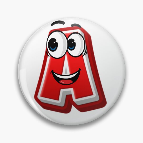 Item preview, Letter A Cute Cartoon Initial - Happy Expression Character designed and sold by ImaginARTDesign.