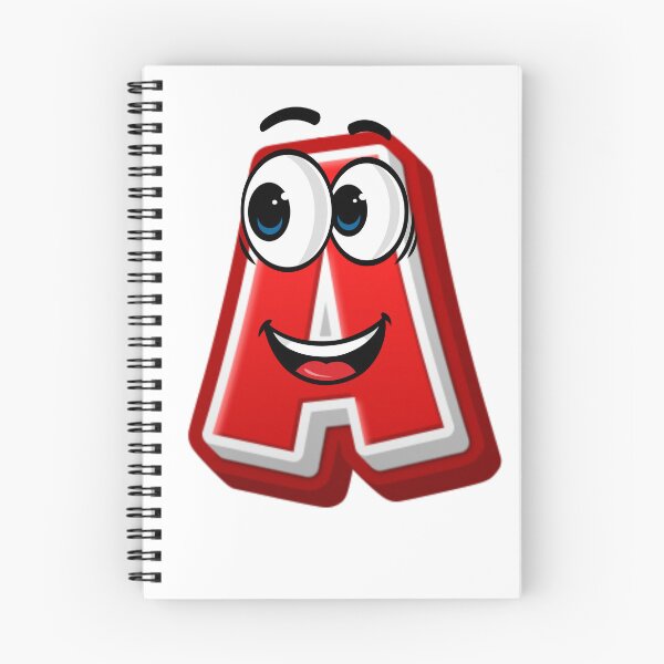 Item preview, Letter A Cute Cartoon Initial - Happy Expression Character designed and sold by ImaginARTDesign.