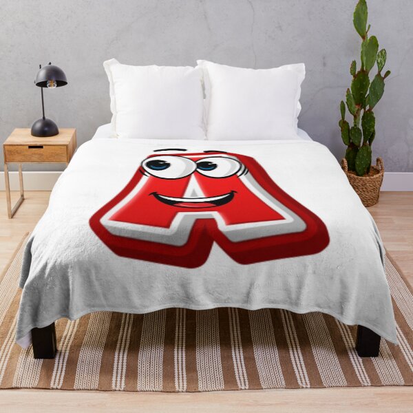 Item preview, Letter A Cute Cartoon Initial - Happy Expression Character designed and sold by ImaginARTDesign.