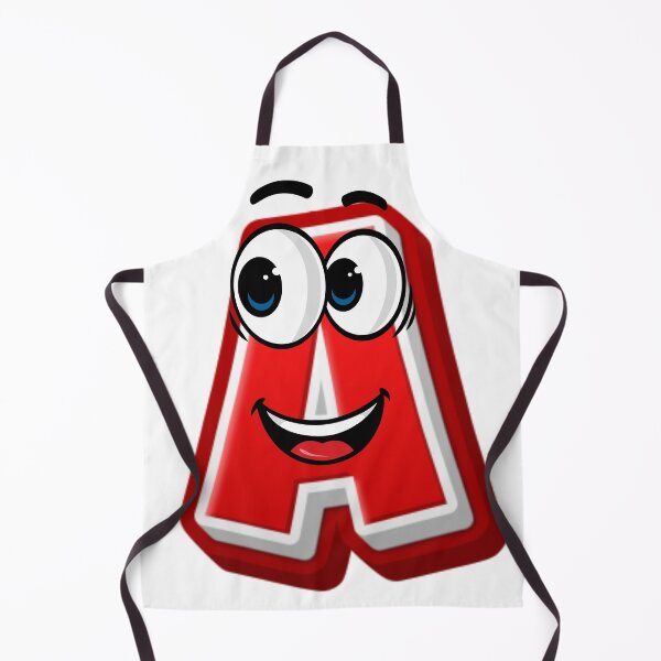 Item preview, Letter A Cute Cartoon Initial - Happy Expression Character designed and sold by ImaginARTDesign.