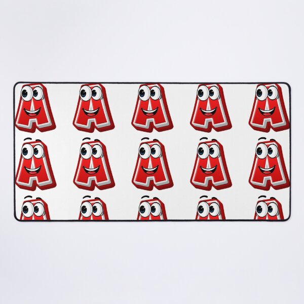 Item preview, Letter A Cute Cartoon Initial - Happy Expression Character designed and sold by ImaginARTDesign.