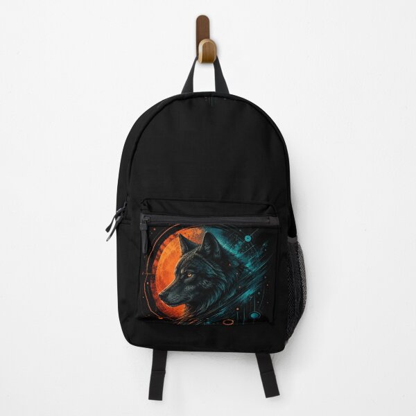 Item preview, Cyber Wolf – Neon Moon Digital Artwork designed and sold by Dogandesighn.