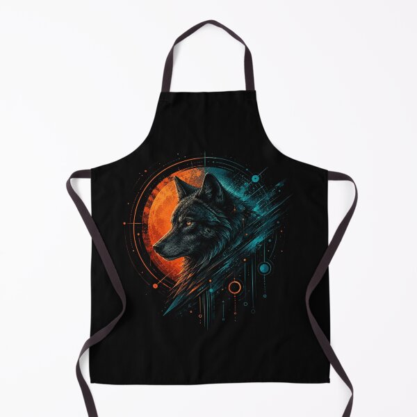 Item preview, Cyber Wolf – Neon Moon Digital Artwork designed and sold by Dogandesighn.