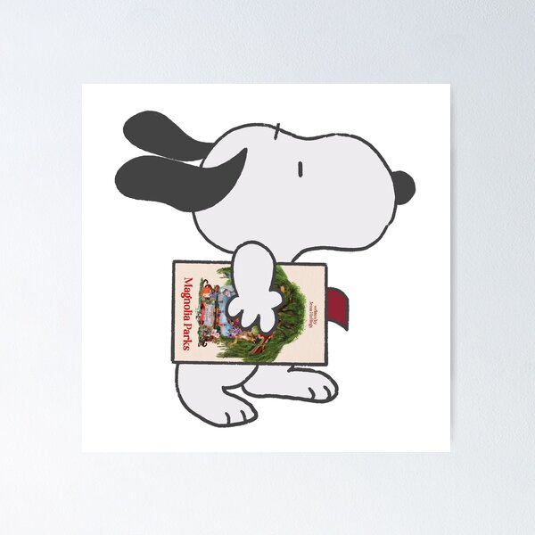 Item preview, snoopy reading magnolia parks designed and sold by liveawhimsylife.