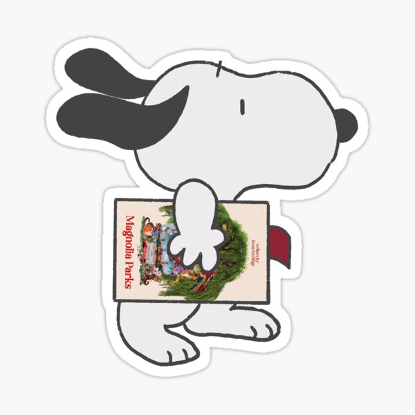 Item preview, snoopy reading magnolia parks designed and sold by liveawhimsylife.