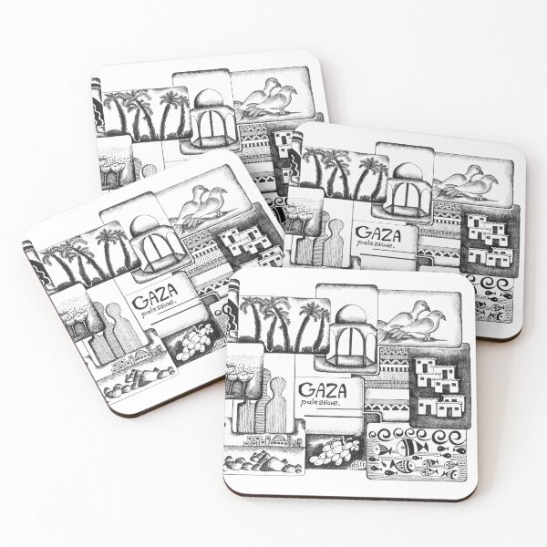 Item preview, Gaza Collage Drawing Design Palestine Art designed and sold by Hurriyyatee.