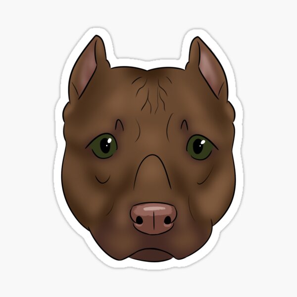 Item preview, chocolate/red nose dog with cropped ears designed and sold by ckandp art.