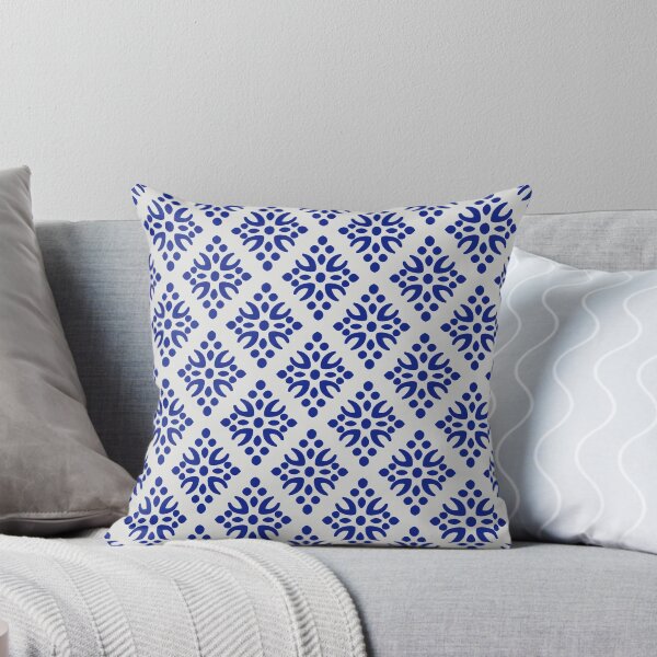 Item preview, Blue Folk Floral Ornamental Seamless Pattern designed and sold by Onulodesign.