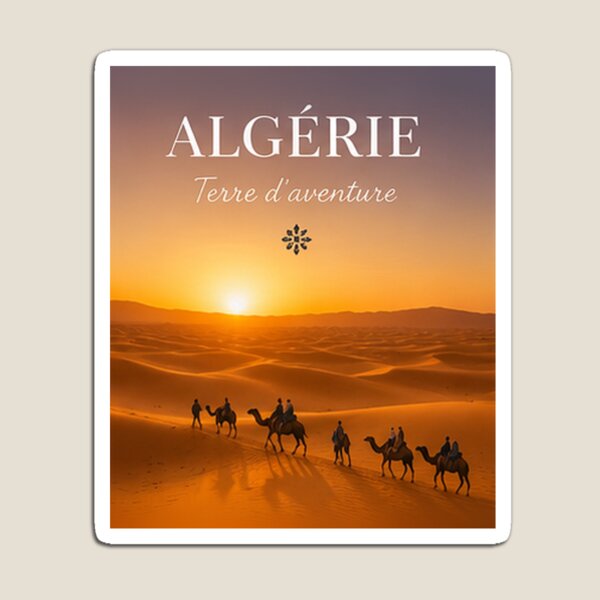 Item preview, Sahara Desert Camel Caravan Algeria — Land of Adventure designed and sold by Louise2026.