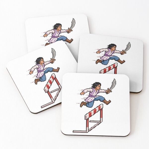 Item preview, Prince with a sword on an obstacle course racing - Vintage Gaming designed and sold by TontikDesign.