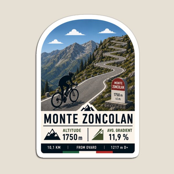 Item preview, Monte Zoncolan Italy Epic Cycling Climb designed and sold by sticket-travel.