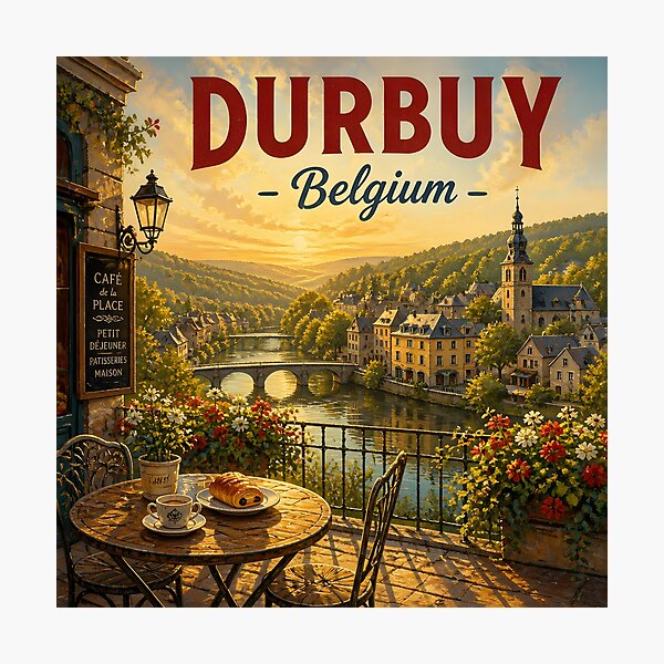 Item preview, Durbuy Belgium at Breakfast - Scenic Travel Destinations designed and sold by LSVart.