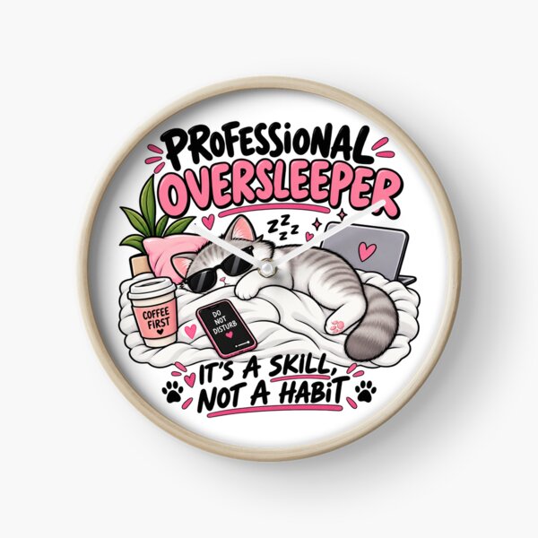 Item preview, Professional Oversleeper Cat designed and sold by OddMuseLab.