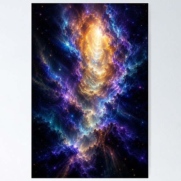 Item preview, The Celestial Passage – Luminous Cosmic Nebula Space Art designed and sold by OandSDesigns23.