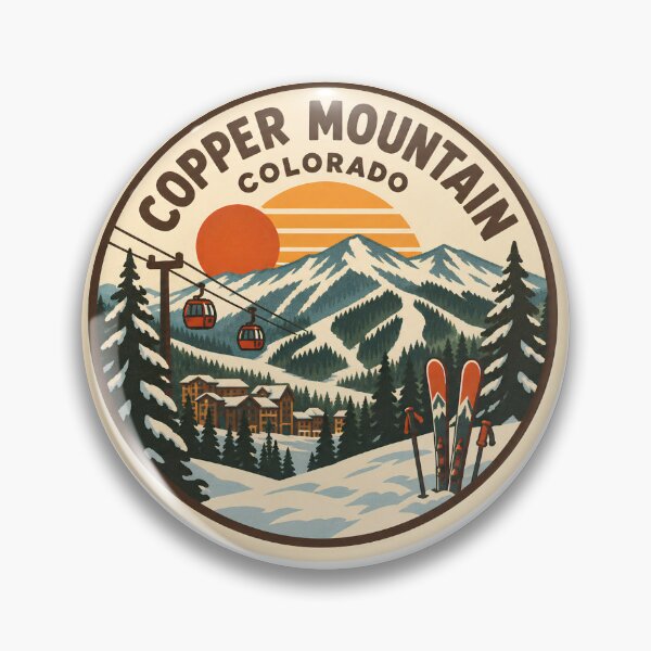 Item preview, Copper Mountain Colorado Vintage Ski Resort Badge designed and sold by LittleArij.