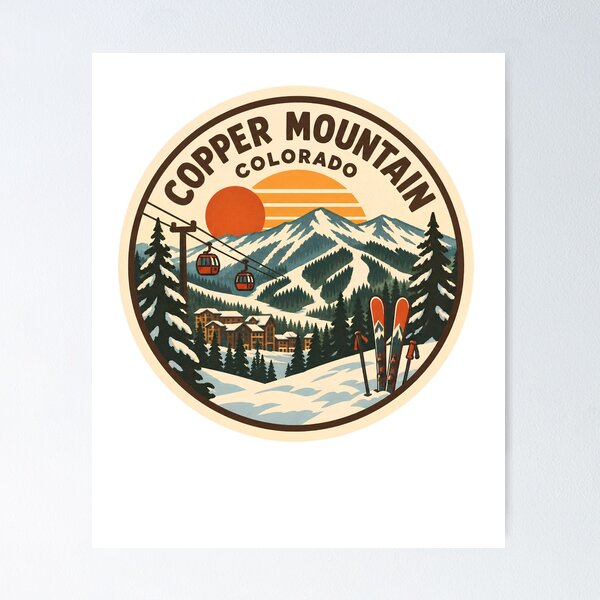 Item preview, Copper Mountain Colorado Vintage Ski Resort Badge designed and sold by LittleArij.