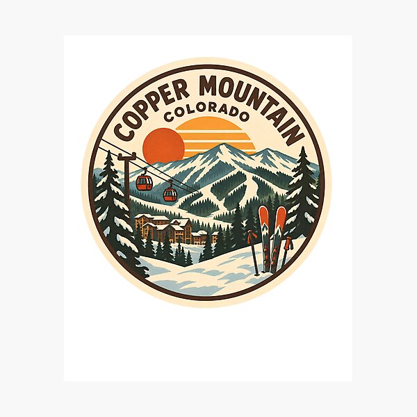 Item preview, Copper Mountain Colorado Vintage Ski Resort Badge designed and sold by LittleArij.