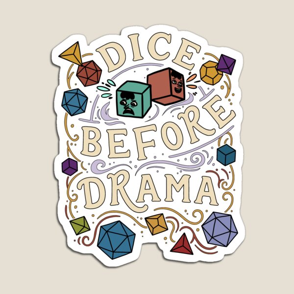 Item preview, Dice Before Drama Funny Tabletop RPG designed and sold by Tiny Tavern Tales.