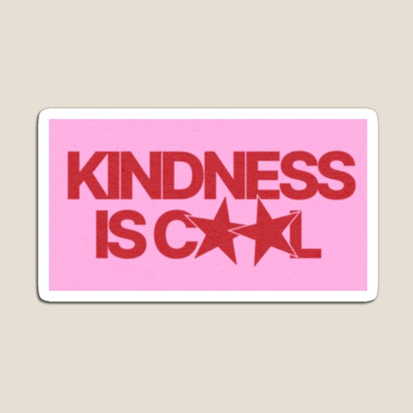 Item preview, Kindness Is Cool Pink Red Star Typography Aesthetic designed and sold by hannahbee.