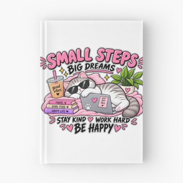Item preview, Small Steps Big Dreams Cute Cat designed and sold by OddMuseLab.