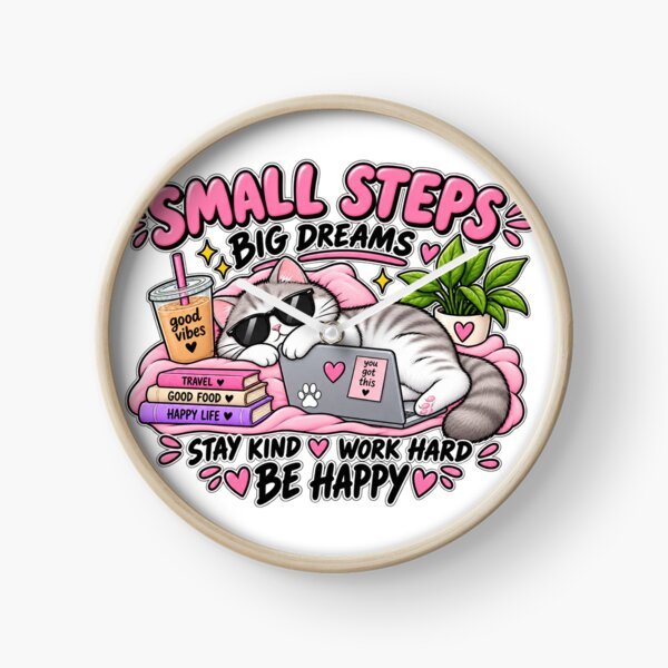 Item preview, Small Steps Big Dreams Cute Cat designed and sold by OddMuseLab.