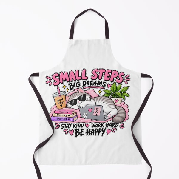 Item preview, Small Steps Big Dreams Cute Cat designed and sold by OddMuseLab.