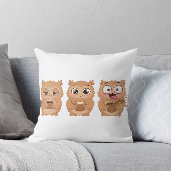 Item preview, Cute Owl Coffee Progression - Sleepy, Happy, Over-Caffeinated - Funny Caffeine Addict designed and sold by ExpressoJungle.