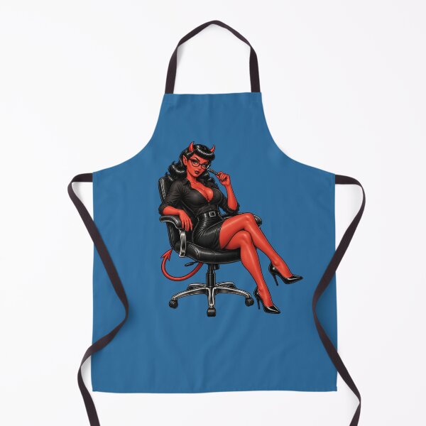 Item preview, Devil Girl Office Worker Pin-Up designed and sold by PIXEL POP DESIGNS - Beyond the Norm!.