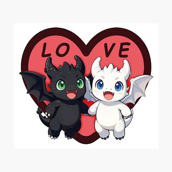 Item preview, Cute Chibi Dragons Love Heart designed and sold by WildArtIT.