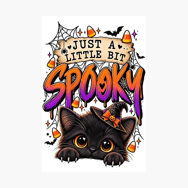 Item preview, Cute Spooky Black Cat Halloween – Witchy Candy Corn Design designed and sold by Ayden World.