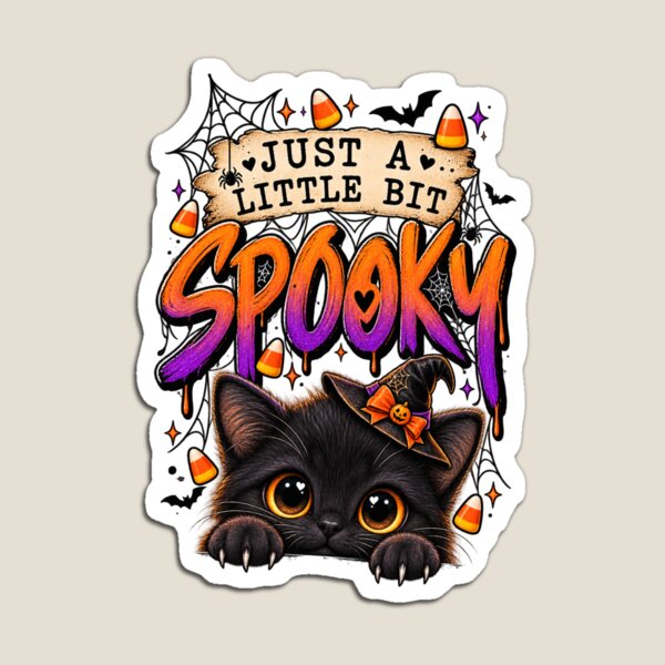 Item preview, Cute Spooky Black Cat Halloween – Witchy Candy Corn Design designed and sold by Ayden World.